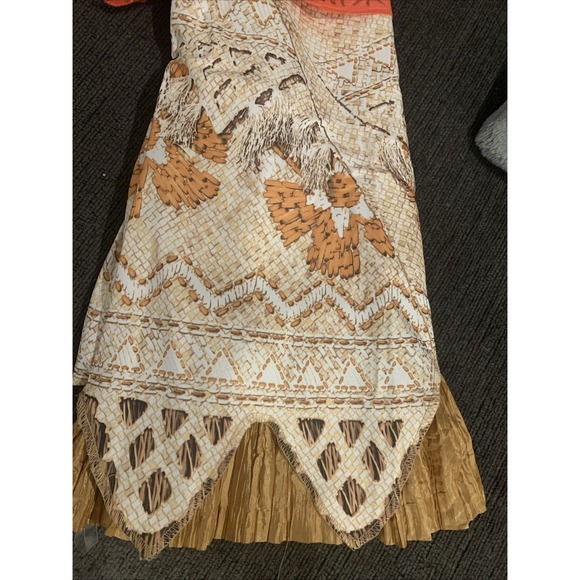 New Disney Moana Movie Halloween Costume Girls Sz S 6/6X Moana Dress - Picture 6 of 8